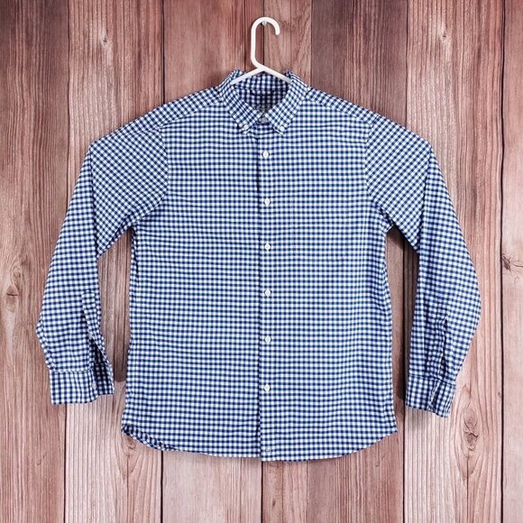 Vineyard Vines Mens Medium On the Go Performance Brrr Blue LS Button Down Shirt - Picture 1 of 14